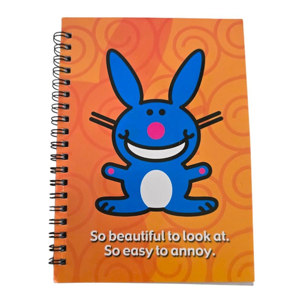 VTG Happy Bunny Spiral notebook Beautiful to Look at Easy to Annoy Y2K School